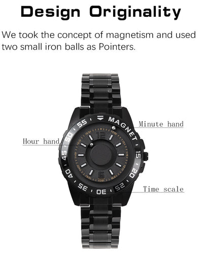 Reloj Magnético de Acero para Hombre - Diseño Moderno Cuarzo - Image 9
