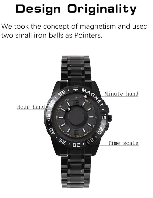 Reloj Magnético de Acero para Hombre - Diseño Moderno Cuarzo - Image 9