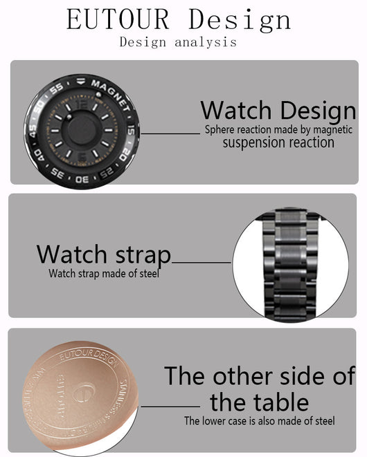 Reloj Magnético de Acero para Hombre - Diseño Moderno Cuarzo - Image 11