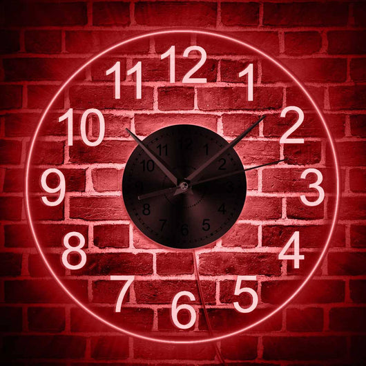 Reloj de Pared Acrílico Transparente con Luces LED Coloridas - Image 8
