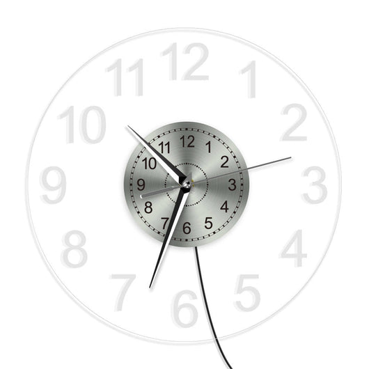 Reloj de Pared Acrílico Transparente con Luces LED Coloridas - Image 16