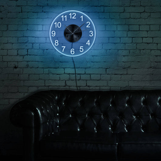 Reloj de Pared Acrílico Transparente con Luces LED Coloridas - Image 28