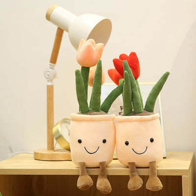 Ramo de Tulipanes de Peluche - Decoración Floral Simulada para Sala - Image 7
