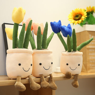 Ramo de Tulipanes de Peluche - Decoración Floral Simulada para Sala - Image 11