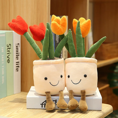 Ramo de Tulipanes de Peluche - Decoración Floral Simulada para Sala - Image 12
