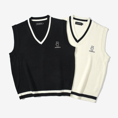 Chaleco Tejido V-Neck sin Mangas para Estudiantes - Image 19