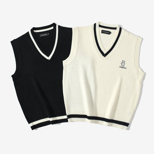Chaleco Tejido V-Neck sin Mangas para Estudiantes - Image 20