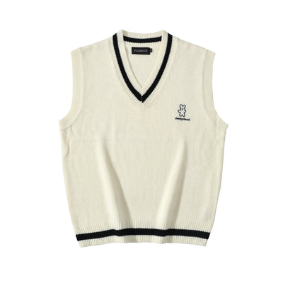 Chaleco Tejido V-Neck sin Mangas para Estudiantes - Image 21