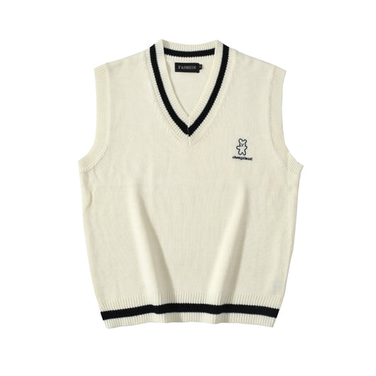 Chaleco Tejido V-Neck sin Mangas para Estudiantes - Image 21