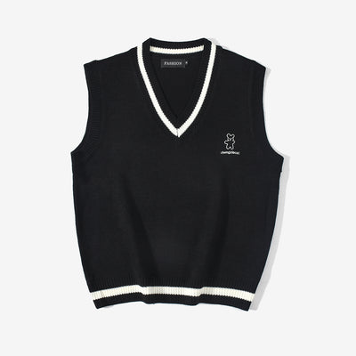 Chaleco Tejido V-Neck sin Mangas para Estudiantes - Image 23