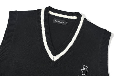 Chaleco Tejido V-Neck sin Mangas para Estudiantes - Image 27
