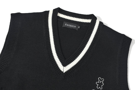Chaleco Tejido V-Neck sin Mangas para Estudiantes - Image 27