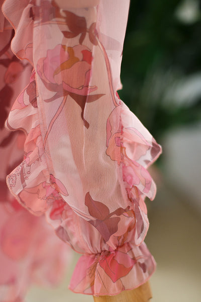 Vestido Elegante de Gasa con Cuello Mao y Cintura Francesa - Image 15