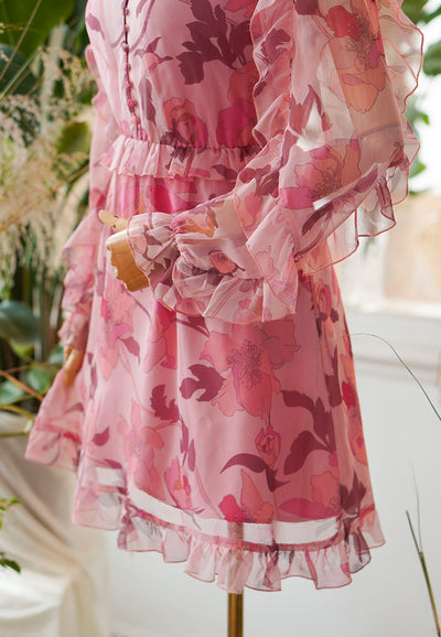 Vestido Elegante de Gasa con Cuello Mao y Cintura Francesa - Image 20