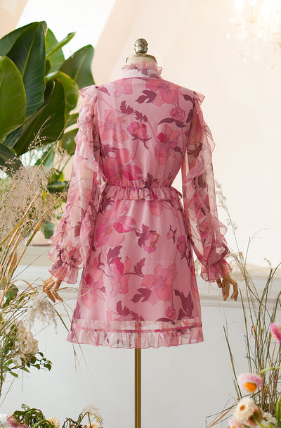 Vestido Elegante de Gasa con Cuello Mao y Cintura Francesa - Image 22