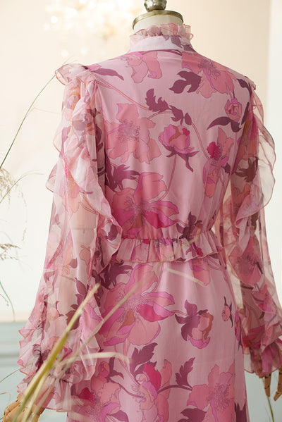 Vestido Elegante de Gasa con Cuello Mao y Cintura Francesa - Image 23