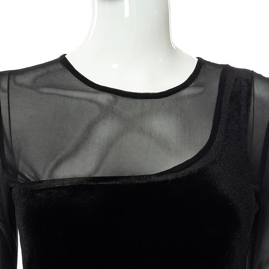 Jumpsuit Casual de Malla Transparente con Cuello Redondo y Mangas Largas - Image 20