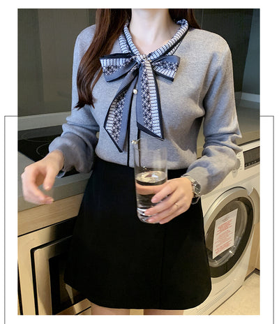 Suéter Fino Tejido Estilo Occidental para Mujer - Blusa Básica de Manga Larga - Image 11