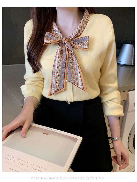 Suéter Fino Tejido Estilo Occidental para Mujer - Blusa Básica de Manga Larga - Image 13