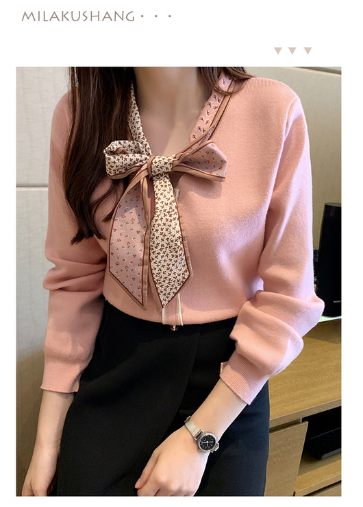 Suéter Fino Tejido Estilo Occidental para Mujer - Blusa Básica de Manga Larga - Image 18