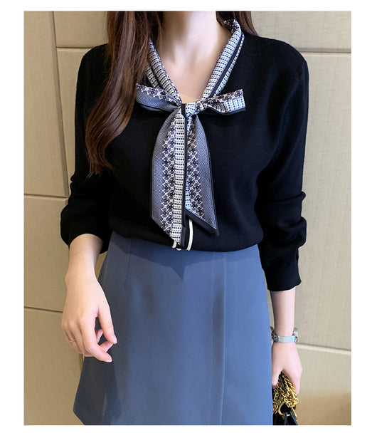 Suéter Fino Tejido Estilo Occidental para Mujer - Blusa Básica de Manga Larga - Image 25