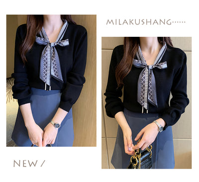 Suéter Fino Tejido Estilo Occidental para Mujer - Blusa Básica de Manga Larga - Image 26