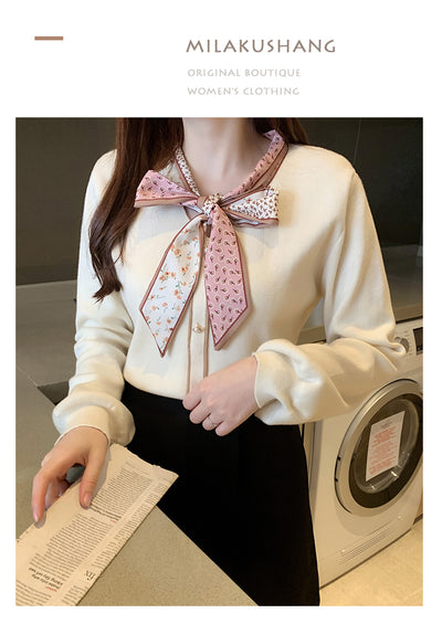 Suéter Fino Tejido Estilo Occidental para Mujer - Blusa Básica de Manga Larga - Image 27