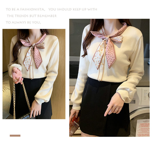 Suéter Fino Tejido Estilo Occidental para Mujer - Blusa Básica de Manga Larga - Image 29