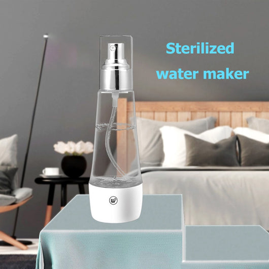 Electrolytic sterilization water making machine in a clear and white spray bottle with a silver nozzle. - Image 8