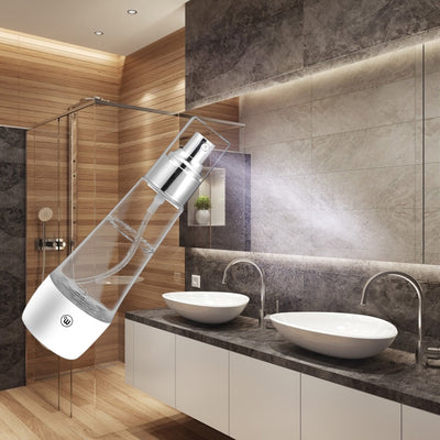 Electrolytic sterilization water making machine in a clear and white spray bottle with a silver nozzle. - Image 11