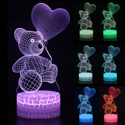 Lámpara Nocturna 3D Oso Adorable - Luz LED Creativa - Image 9
