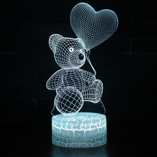 Lámpara Nocturna 3D Oso Adorable - Luz LED Creativa - Image 10