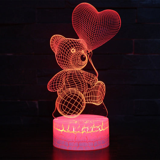 Lámpara Nocturna 3D Oso Adorable - Luz LED Creativa - Image 12