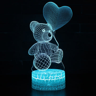 Lámpara Nocturna 3D Oso Adorable - Luz LED Creativa - Image 13