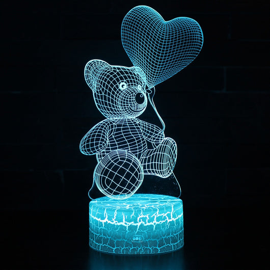 Lámpara Nocturna 3D Oso Adorable - Luz LED Creativa - Image 13