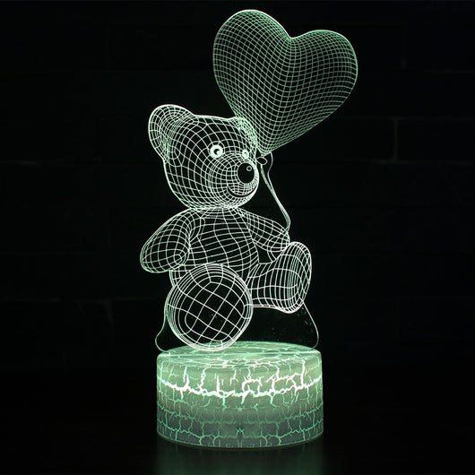 Lámpara Nocturna 3D Oso Adorable - Luz LED Creativa - Image 14