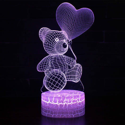 Lámpara Nocturna 3D Oso Adorable - Luz LED Creativa - Image 16