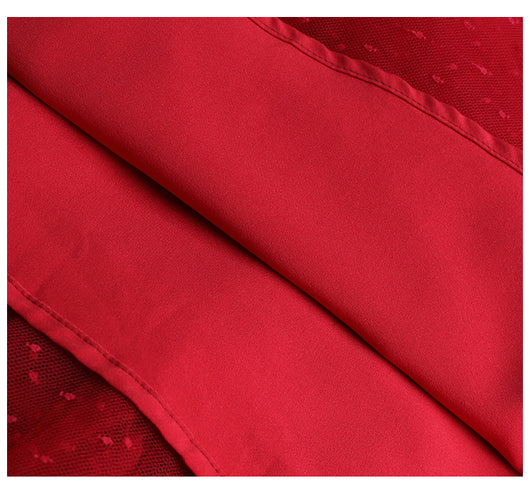 Vestido Rojo Elegante de Novia con Mangas Largas para Dama - Image 17