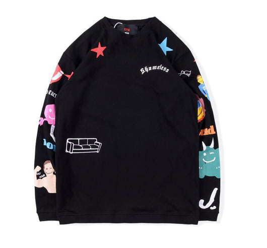Camiseta Hip-Hop Oversize Manga Larga Unisex Tendencia - Image 8