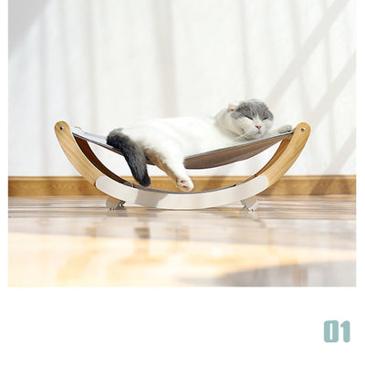 Hamaca Mecedora Dual de Madera Maciza para Gatos - Image 7