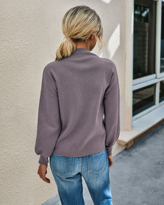 Suéter Tejido de Cuello Alto para Mujer - Colores Lisos - Image 33