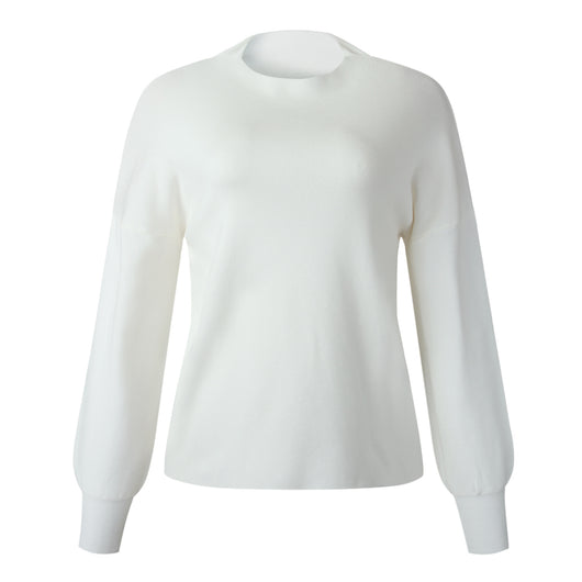 Suéter Tejido de Cuello Alto para Mujer - Colores Lisos - Image 44