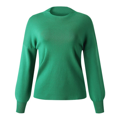 Suéter Tejido de Cuello Alto para Mujer - Colores Lisos - Image 47