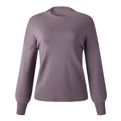 Suéter Tejido de Cuello Alto para Mujer - Colores Lisos - Image 50