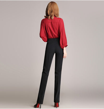 Pantalón de Vestir Ancho Talla Grande para Mujer - Estilo Casual Elegante - Image 12