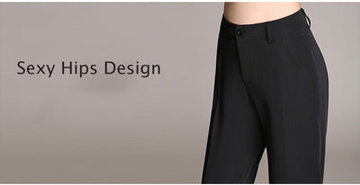 Pantalón de Vestir Ancho Talla Grande para Mujer - Estilo Casual Elegante - Image 14