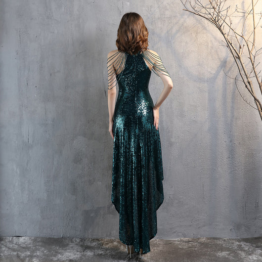Vestido Ajustado con Lentejuelas y Escote Envolvente - Diseño Sexy para Eventos - Image 9