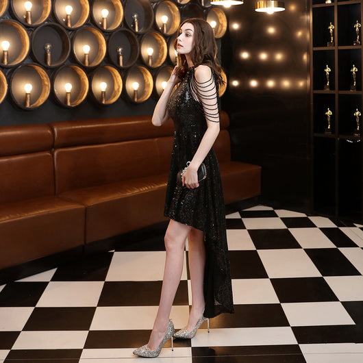 Vestido Ajustado con Lentejuelas y Escote Envolvente - Diseño Sexy para Eventos - Image 29