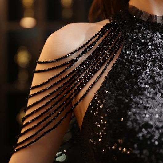 Vestido Ajustado con Lentejuelas y Escote Envolvente - Diseño Sexy para Eventos - Image 33