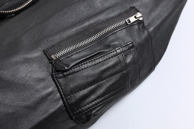 Uniforme de Béisbol Corto en Cuero Negro para Hombre - Image 15
